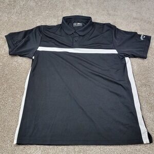 Callaway Men's Black White Stripe Golf Polo Shirt Opti Dri Size Large